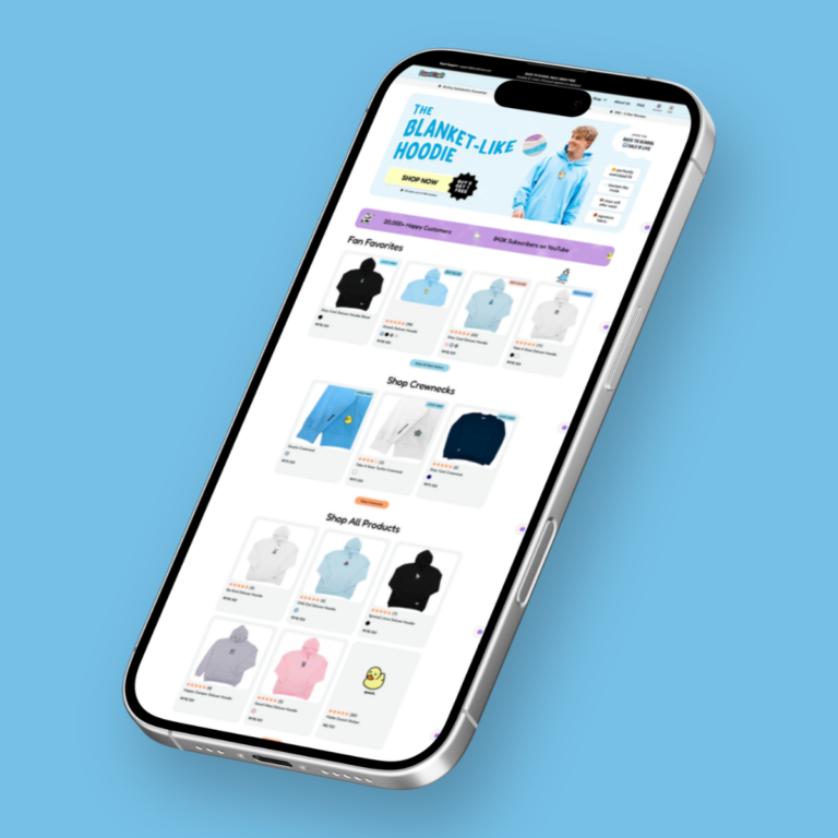 high converting hoodie clothing ecommerce website design3