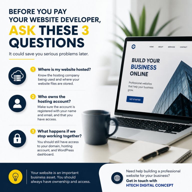 before you pay a website developer, ask these 3 questions about your website