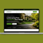 modern landscaping company website design wordpress elementor desk