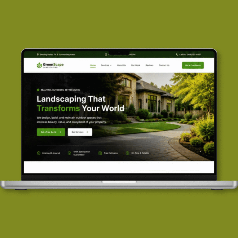 Modern Landscaping Company Website Design modern landscaping company website design wordpress elementor desk