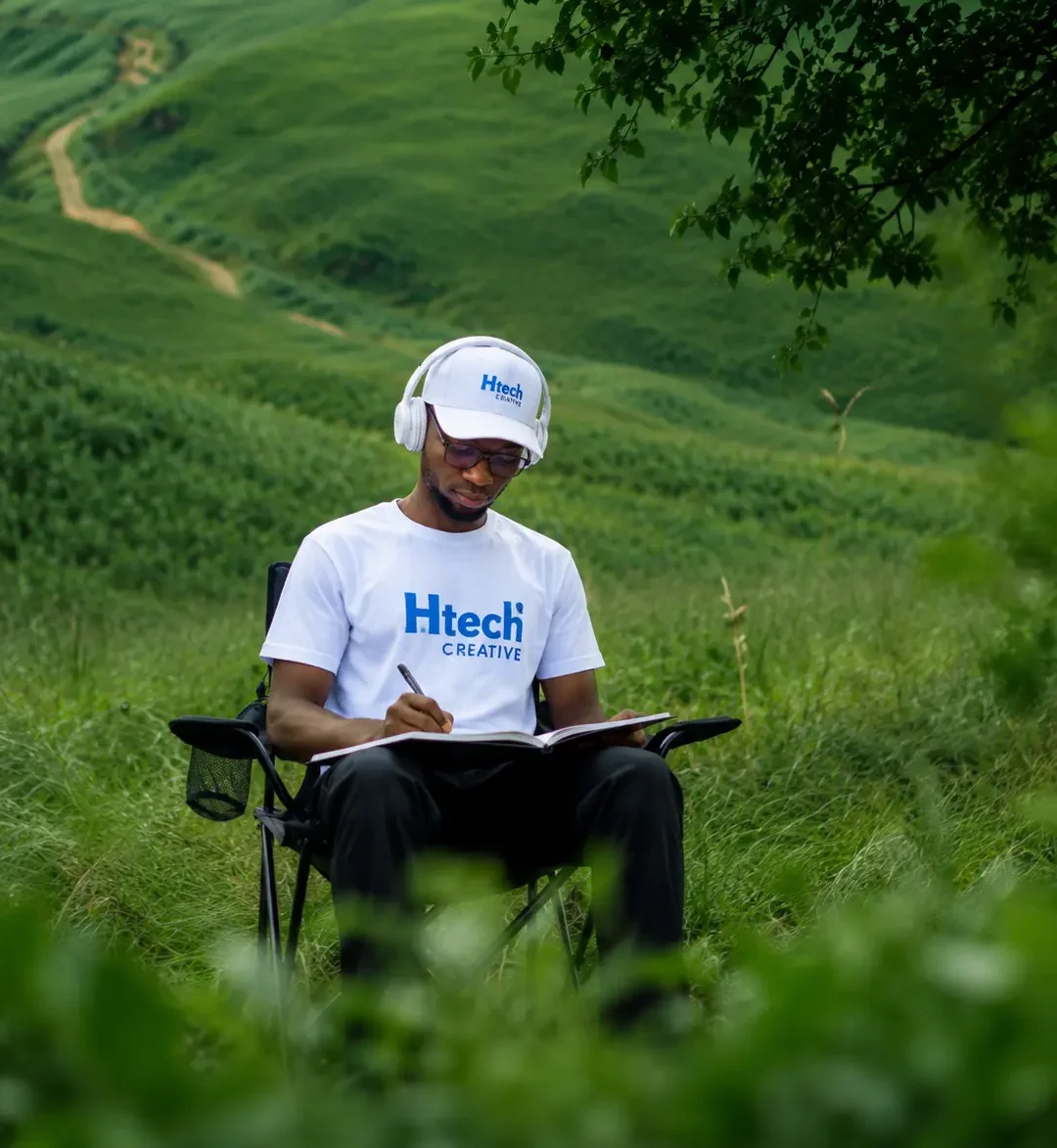 outdoor sketching in serene greenery