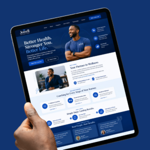 landing page design for jowell wellness coachz